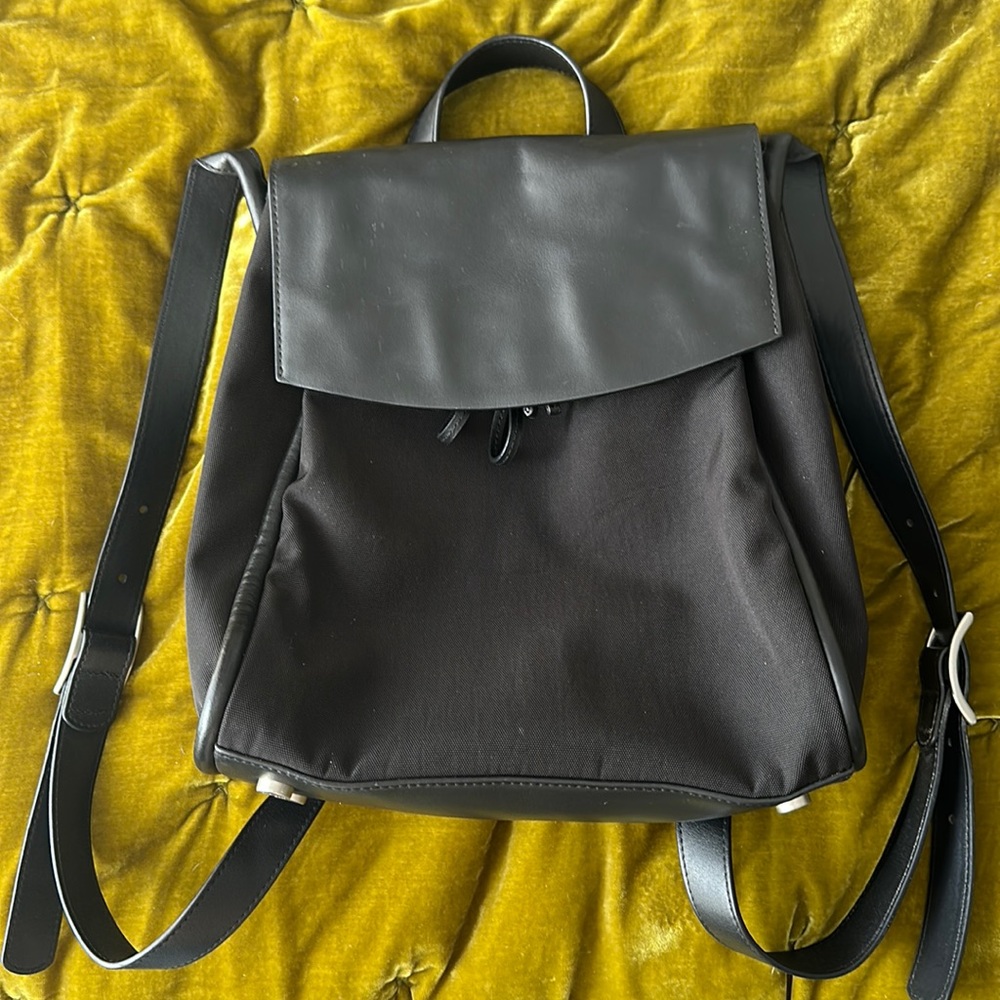 Skagen mixed material leather backpack